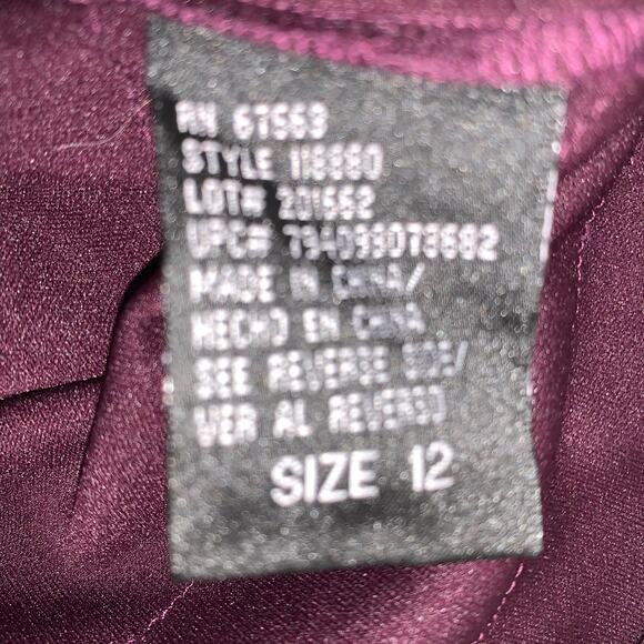 SL Fashions Women’s Size 12 Purple Tiered Ruffle Cocktail Dress with Bolero Jack - Picture 4 of 16